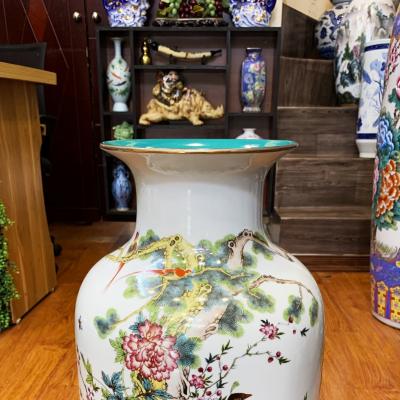 Bình họa tiết Chim Công Tứ Quý